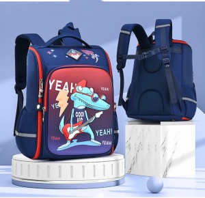 TRUST-U Schoolbag boys 1-3-6 grade cartoon cute children’s schoolbag integrated open backpack