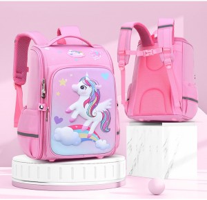 TRUST-U Schoolbag boys 1-3-6 grade cartoon cute children’s schoolbag integrated open backpack