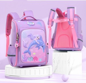 TRUST-U Schoolbag boys 1-3-6 grade cartoon cute children’s schoolbag integrated open backpack