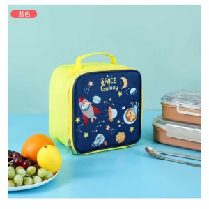 TRUST-U Square insulated kids lunch bag Cartoon Unicorn Space Print cute lunch box bag aluminum foil bento bag