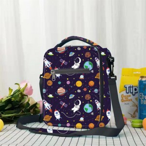 TRUST-U Crossbody Unicorn print thermal student lunch bag with children’s cartoon design portable cross-border bento bag