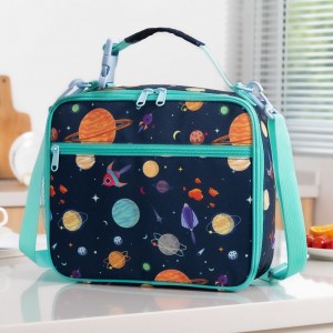 TRSUT-U Oxford Cloth Children’s Lunch Bag Boys Girls Cross Border cartoon diagonal portable PEVA insulated bento bag