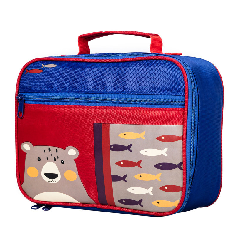 TRUST-U Children’s cartoon portable thermal bag spot wholesale polyester primary school lunch box fresh-keeping cold lunch bento bag