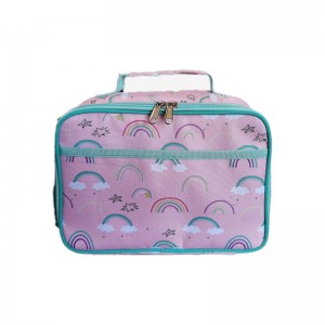 TRUST-U Cartoon print unicorn Rainbow Tie dye crossbody bag children’s insulated lunch bag ice bag