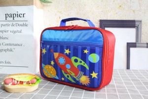 TRUST-U Children’s cartoon portable thermal bag spot wholesale polyester primary school lunch box fresh-keeping cold lunch bento bag