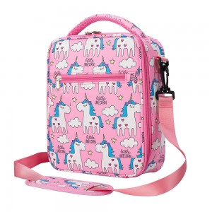 TRUST-U Crossbody Unicorn print thermal student lunch bag with children’s cartoon design portable cross-border bento bag