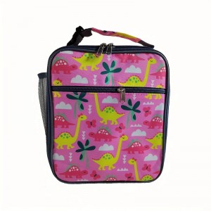 TRUST-U Portable cartoon animal kids lunch bag Insulated portable student bento bag Oxford Cloth waterproof Boys and girls