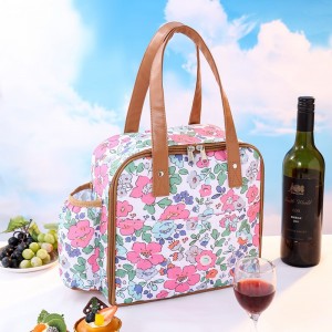 TRUST-U Long portable insulated lunch bag printed design for large size insulated insulated lunch box bag picnic ice pack