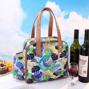 TRUST-U Long portable insulated lunch bag printed design for large size insulated insulated lunch box bag picnic ice pack