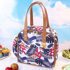 TRUST-U Long portable insulated lunch bag printed design for large size insulated insulated lunch box bag picnic ice pack