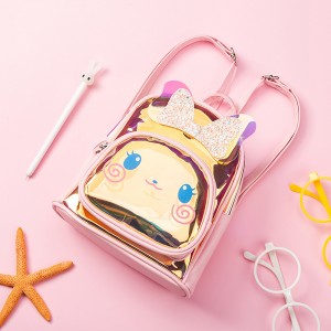 TRUST-U Children’s schoolbag female 2021 new manufacturers spot kindergarten light laser transparent backpack cartoon rabbit bag