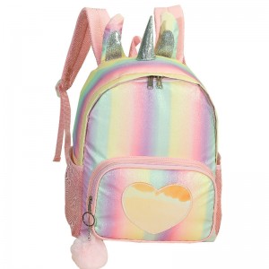 TRUST-U New cross-border unicorn children’s school bag lunch bag set student female pink cartoon backpack thermal ice bag