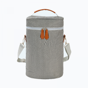 TRUST-U Cross-border hot hot wine bottle thermal ice bag RTS Spot Striped portable Crossbody Oxford Wine bag