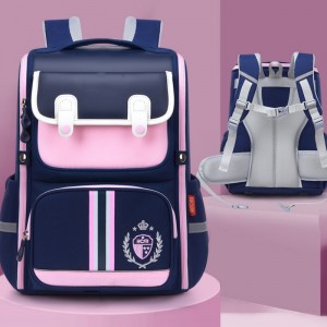 TRUST-U Schoolbag for primary school girls 1-3-6 grade cartoon schoolbag Gradient schoolbag for girls Light backpack for children