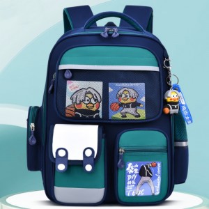 TRUST-U Elementary school cartoon schoolbag male 1-3-6 grade light casual girls backpack backpack