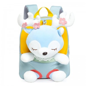 TRUST-U  3D three-dimensional  fur toy backpack kindergarten cartoon cute small backpack lightweight backpack