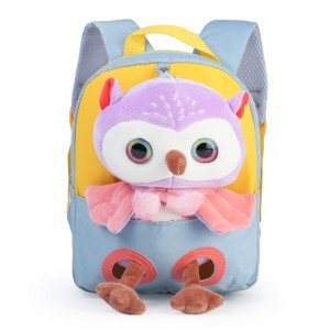 TRUST-U 3D three-dimensional fur toy backpack kindergarten cartoon cute small backpack lightweight backpack