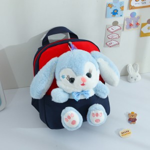 TRUST-U 3D three-dimensional rabbit fur toy backpack kindergarten cartoon cute small backpack lightweight backpack