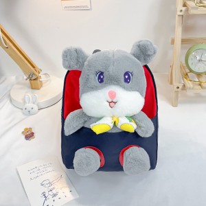 TRUST-U 3D three-dimensional fur toy backpack kindergarten cartoon cute small backpack lightweight backpack