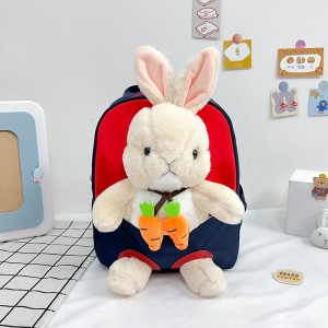 TRUST-U 3D three-dimensional fur toy backpack kindergarten cartoon cute small backpack lightweight backpack