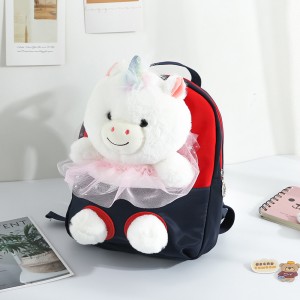 TRUST-U 3D three-dimensional fur toy backpack kindergarten cartoon cute small backpack lightweight backpack