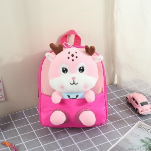 TRUST-U 3D three-dimensional fur toy backpack kindergarten cartoon cute small backpack lightweight backpack