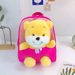 TRUST-U 3D three-dimensional fur toy backpack kindergarten cartoon cute small backpack lightweight backpack