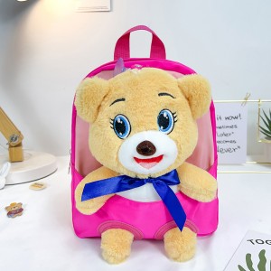 TRUST-U 3D three-dimensional  fur toy backpack kindergarten cartoon cute small backpack lightweight backpack