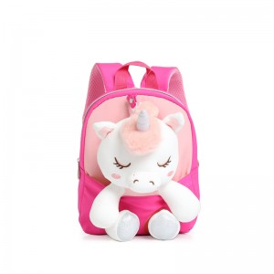 TRUST-U 3D three-dimensional fur toy backpack kindergarten cartoon cute small backpack lightweight backpack