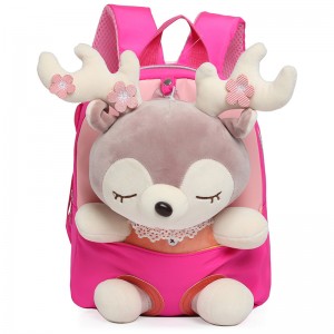 TRUST-U  3D three-dimensional  fur toy backpack kindergarten cartoon cute small backpack lightweight backpack