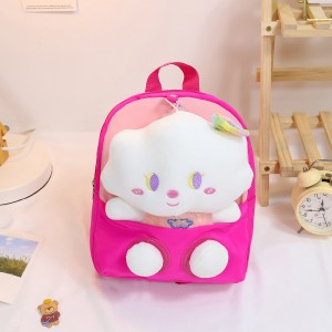 TRUST-U 3D three-dimensional fur toy backpack kindergarten cartoon cute small backpack lightweight backpack