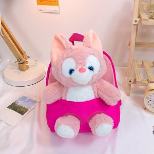 TRUST-U 3D three-dimensional fur toy backpack kindergarten cartoon cute small backpack lightweight backpack