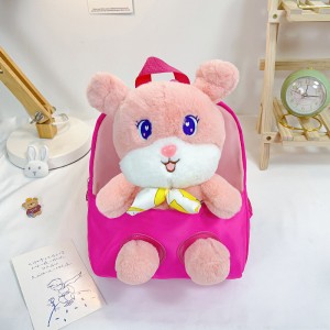 TRUST-U 3D three-dimensional fur toy backpack kindergarten cartoon cute small backpack lightweight backpack