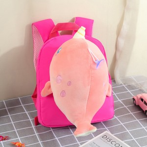 TRUST-U 3D three-dimensional fur toy backpack kindergarten cartoon cute small backpack lightweight backpack