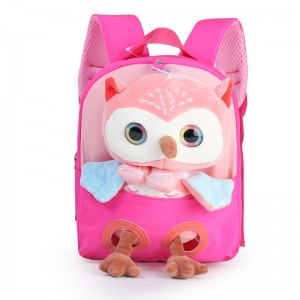 TRUST-U 3D three-dimensional fur toy backpack kindergarten cartoon cute small backpack lightweight backpack