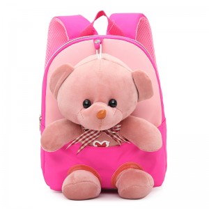 TRUST-U 3D three-dimensional  fur toy backpack kindergarten cartoon cute small backpack lightweight backpack