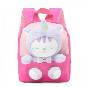 TRUST-U 3D three-dimensional  fur toy backpack kindergarten cartoon cute small backpack lightweight backpack