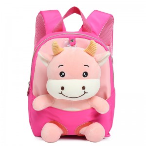 TRUST-U 3D three-dimensional  fur toy backpack kindergarten cartoon cute small backpack lightweight backpack