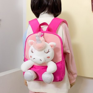 TRUST-U 3D three-dimensional fur toy backpack kindergarten cartoon cute small backpack lightweight backpack