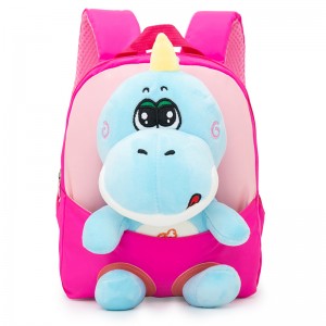 TRUST-U 3D three-dimensional  fur toy backpack kindergarten cartoon cute small backpack lightweight backpack