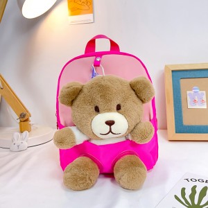 TRUST-U 3D three-dimensional  fur toy backpack kindergarten cartoon cute small backpack lightweight backpack