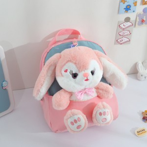 TRUST-U 3D three-dimensional rabbit fur toy backpack kindergarten cartoon cute small backpack lightweight backpack