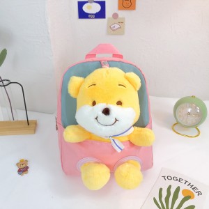 TRUST-U 3D three-dimensional fur toy backpack kindergarten cartoon cute small backpack lightweight backpack