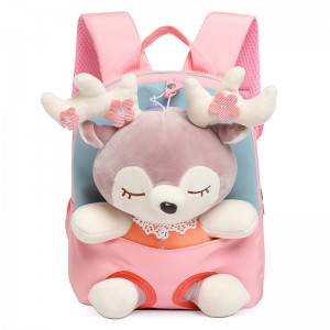 TRUST-U  3D three-dimensional  fur toy backpack kindergarten cartoon cute small backpack lightweight backpack