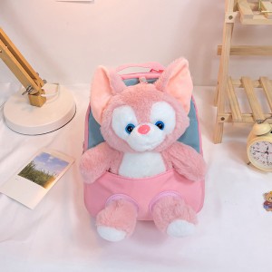 TRUST-U 3D three-dimensional fur toy backpack kindergarten cartoon cute small backpack lightweight backpack