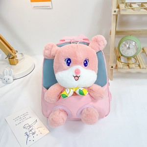 TRUST-U 3D three-dimensional fur toy backpack kindergarten cartoon cute small backpack lightweight backpack