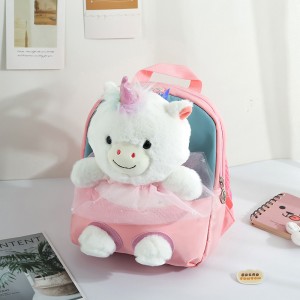 TRUST-U 3D three-dimensional fur toy backpack kindergarten cartoon cute small backpack lightweight backpack