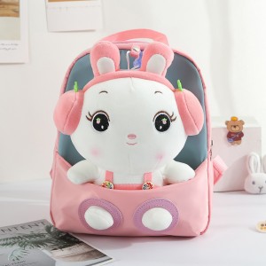 TRUST-U 3D three-dimensional fur toy backpack kindergarten cartoon cute small backpack lightweight backpack