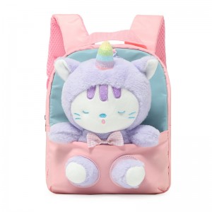 TRUST-U 3D three-dimensional  fur toy backpack kindergarten cartoon cute small backpack lightweight backpack