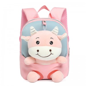 TRUST-U 3D three-dimensional  fur toy backpack kindergarten cartoon cute small backpack lightweight backpack